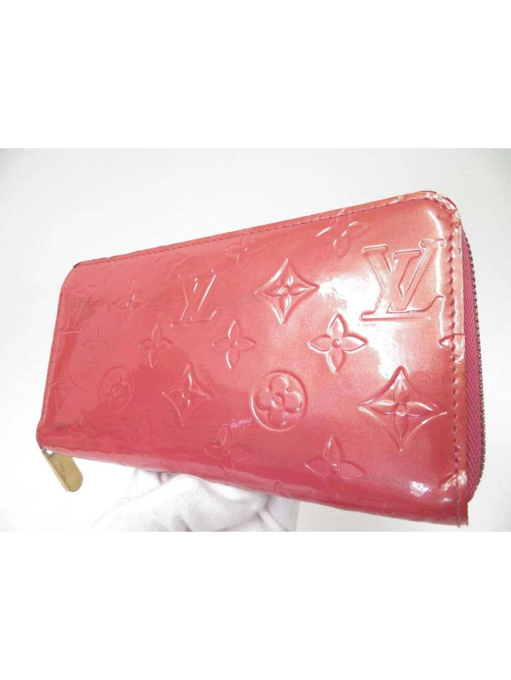 $970 Louis Vuitton Vernis Zippy Wallet Rose Litchi - Picture 14 of 15